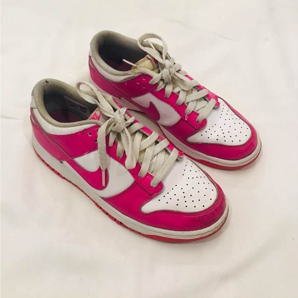 Nike Women’s Low-Top Sneakers in Hot Pink and White